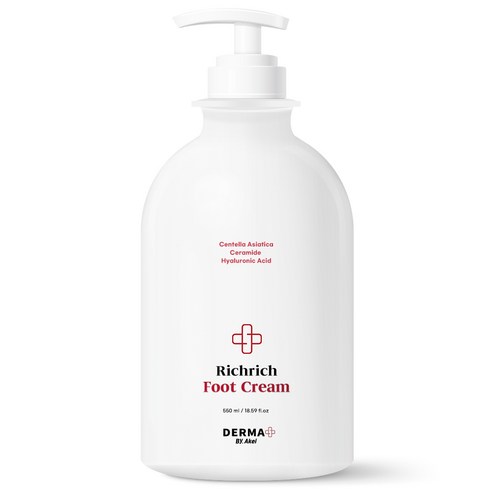 아케이 더마 리치리치 고보습 각질케어 풋크림 550ml, 1개, 1개입