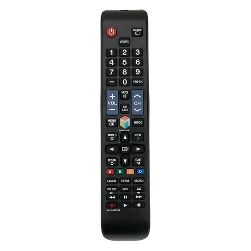 노 브랜드 삼성 스마트 TV용 원격 제어 BN59-01198X 적외선 대체 제어(2XAAA 배터리, 리모콘