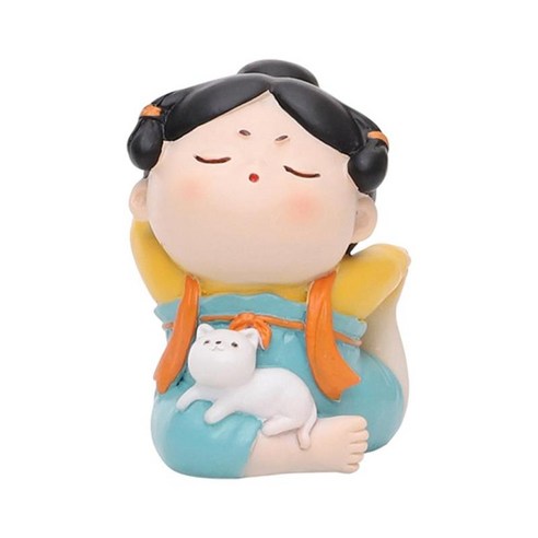 귀여운 중국 레이디 요가 동상 고대 스타일 선반 동상 사람들 입상 작은 장식 장식 현대 미술 공예 테이블, 비둘기, 수지