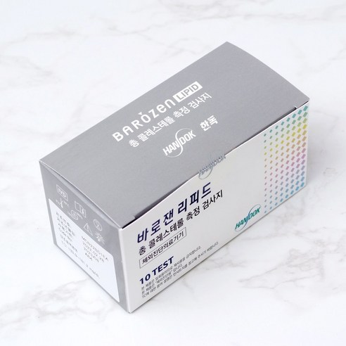 한독 바로잰 총콜레스테롤 중성지방 HDL LDL 검사시험지, 선택1)총콜레스테롤..., 1개