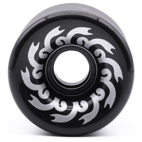 Retemporel 4개 스케이트 보드 바퀴 70Mm 82A PU 70X51Mm Longboard 및 Cruiser 용 전문 젖빛 휠 블랙, 검은 색