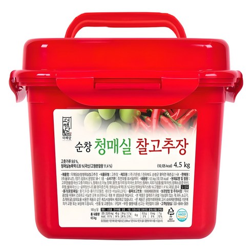 더해담 순창 청매실 찰고추장, 4.5kg, 1개