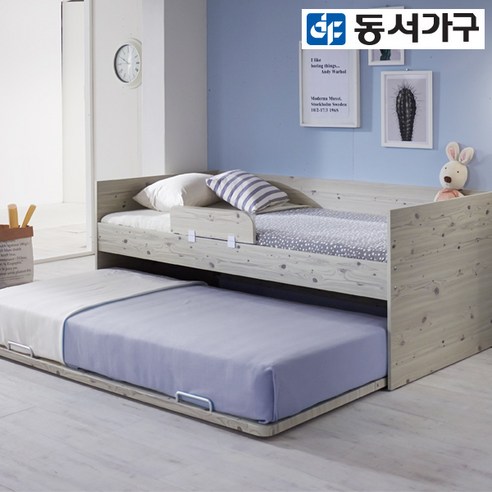 동서가구 레나 슬라이딩 2단 침대 (매트리스 포함) DFF40155, 아이보리