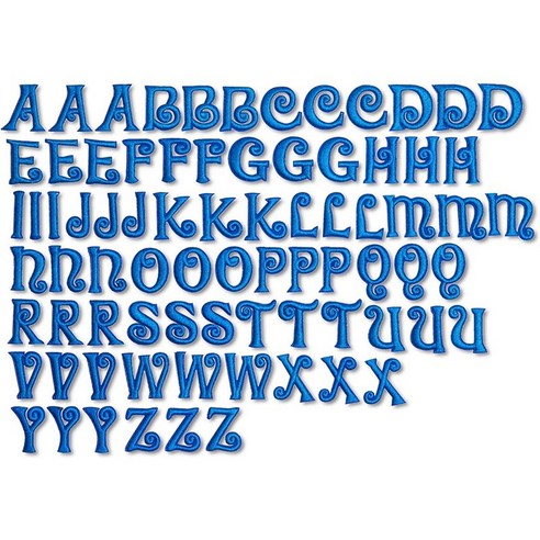78 조각 철상 편지 패치 알파벳 문자 패치 의류 공예품 및 재봉 (1 인치) 용 A-Z 알파벳 패치, 하나, 푸른