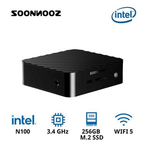 호환 미니컴퓨터 미니PC SOONNOOZ 데스크탑 게이밍 인텔 셀러론 N5095 WIFI5, European regulations, [03] N100 8GB 256GB