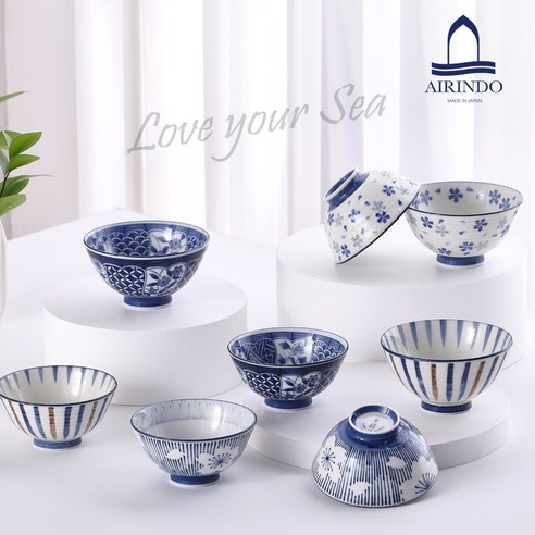 아이린도 도자기 공기대접 세트: 식탁에 예술을 담아 일상을 특별하게.