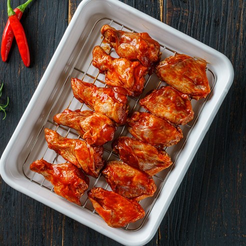 국내산 신선 닭고기로 만든 매콤 윙봉, 당일 제조 신선 배송