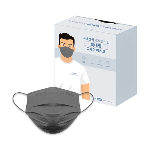 국내생산 특대형 그레이마스크 100매입, 1개