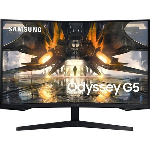 SAMSUNG 34 Odyssey G5 울트라 와이드 게이밍 모니터 1000R 커브드 스크린 165Hz 1ms FreeSync Premium WQHD LC34G55TWWNXZA, 27-inch_G55A (2022 model) | Cu