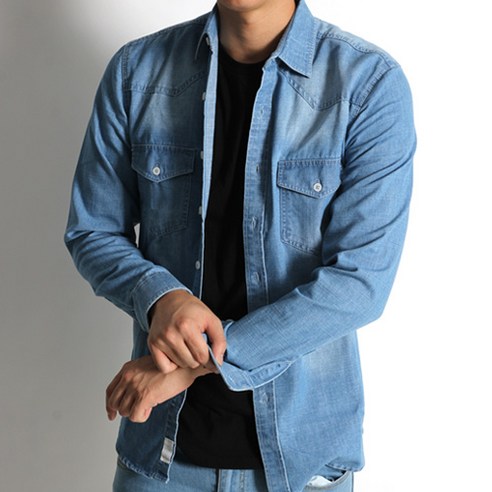 남자 셔츠 청 남방 남성 빅사이즈 505