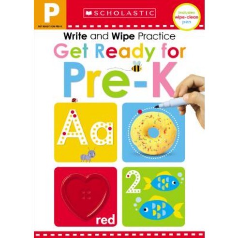 (영문도서) Get Ready for Pre-K Write and Wipe Practice: Scholastic Early Learners (Write and Wipe) Board Books, Scholastic Inc., English, 9781338272291