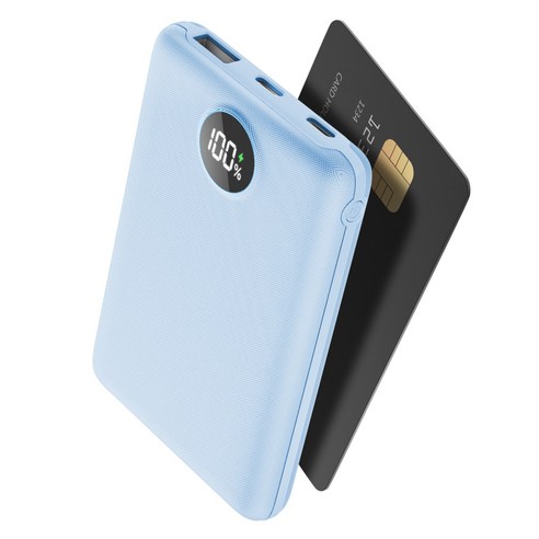 UOOFON 고속충전 미니 보조배터리 10000mAh PD 22.5W QC3.0 LED 잔량표시 포켓 휴대용+20W C타입 케이블