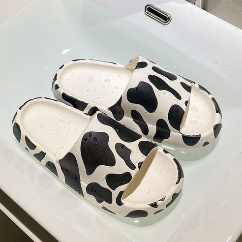 커플 실내 슬리퍼 부드럽고 편안한 3cm, 검은 색