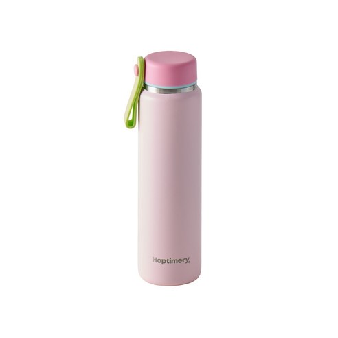 홉티머리 포켓 텀블러 보틀 미니 슬림 스텐 진공 보온보냉 손잡이, 1개, 267ml, 핑크