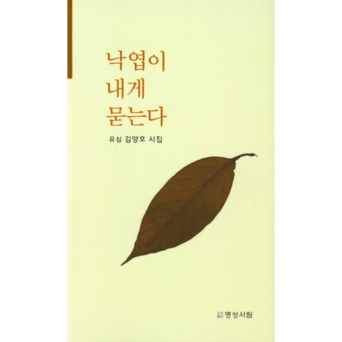 낙엽이 내게 묻는다:유심 김양호 시집, 명성서림