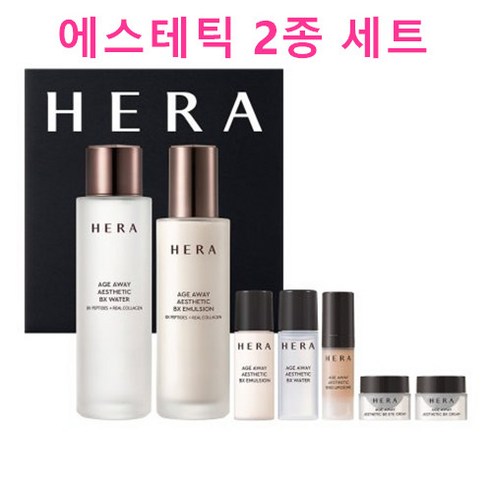 헤라 [헤라][기획] NEW 에이지 어웨이 에스테틱 2종 세트 (워터150ml+에멀전120ml)+블랙 패딩 토트백, 단품없음