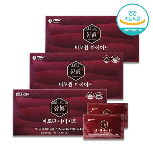 바로환 다이어트 28포 3박스 6주분, 154g, 3개