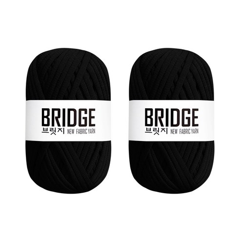 울클럽 브릿지 패브릭얀 뜨개실 80g 2볼 (총 160g), 231 검정