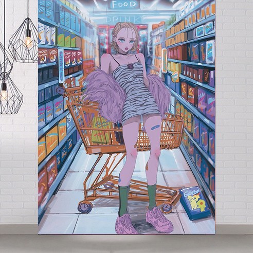 패브릭포스터 숙소 침실 인테리어 소품 INS 큐티 침실 장식 그림, 색상 11