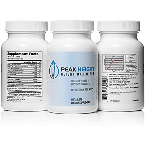 피크하이트 어린이 청소년 성장기 (1개월분) PEAK HEIGHT 90 Tablets, 90정, 3개