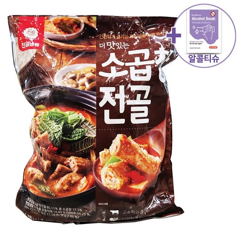 트레이더스 천일냉동 더맛있는 소곱창전골 1880G [아이스박스] + 더메이런알콜티슈, 1.88kg, 1개