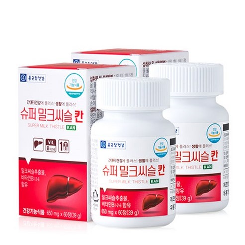 종근당건강 슈퍼 밀크씨슬 칸, 60정, 2병