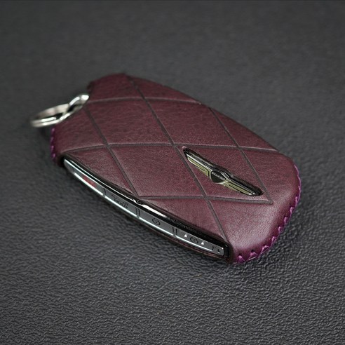 페레노 제네시스 호환 키케이스 스마트 키 가죽케이스 PG04 GV60 GV70 GV80 GV90 G70 G80 G90 쿠페 신형, 미네르바복스 퍼플