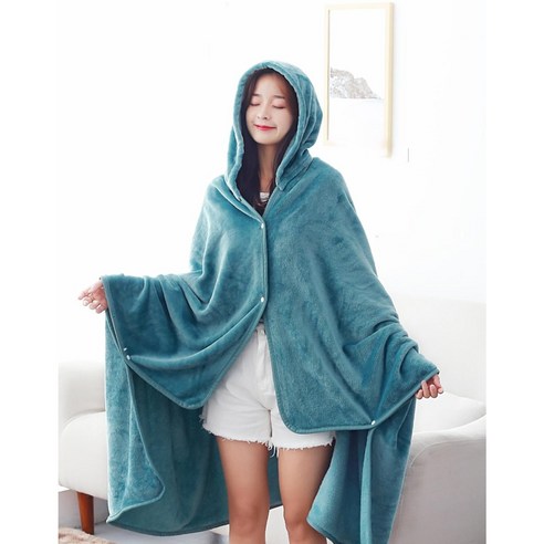 sellux 학생 똑닥이담요 후드케이프 망토담요