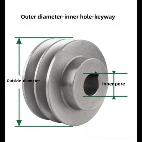 모터풀리 캐스트 다리미 벨트 도르래 모터 풀 디젤 V 더블 슬롯 플랫 2B 홈 폭 OD 1 개, 8) 28mm