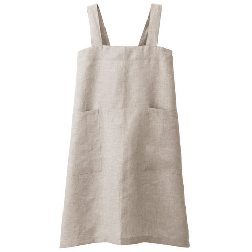 무인양품 MUJI 마 평직 어깨걸이 에이프런 M사이즈, 1개, 에크루
