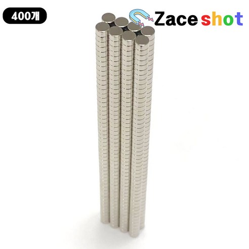 ND 지름 4mm x 두께 2mm 네오디움 원형자석 [제이스샷], 400개