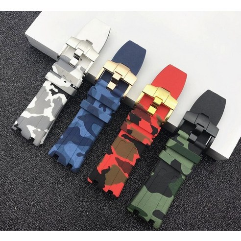 AP Royal Oak 오데마피게 로얄오크 시계 호환 스포츠 카모 우레탄 젤리 밴드 실리콘 러버 스트랩 루버 시계줄 28mm