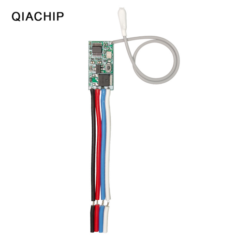 호환 QIACHIP 433MHz 무선 RF 원격 제어 DC3.6V-24V Mirco 스위치 수신기 모듈 DIY 장거리 송신기 조명 켜