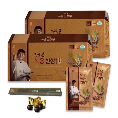 더진한 뉴 김오곤 녹용 산삼 배양근골드 + 침향환 10환 증정, 60개, 70ml