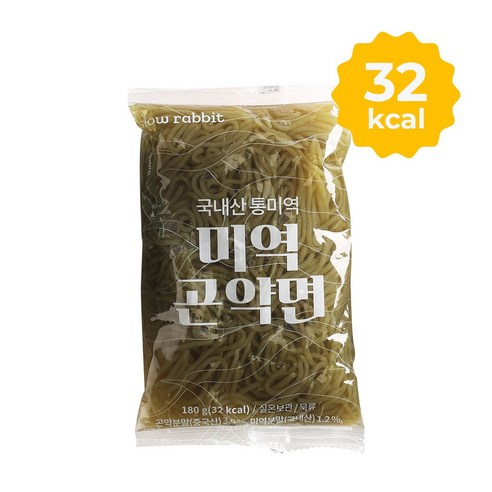 슬로우래빗 미역 곤약면, 180g, 10개