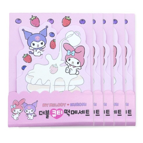 산리오 캐릭터즈 다이컷 점착메모지 1세트(5입), 쿠로미마이멜로디
