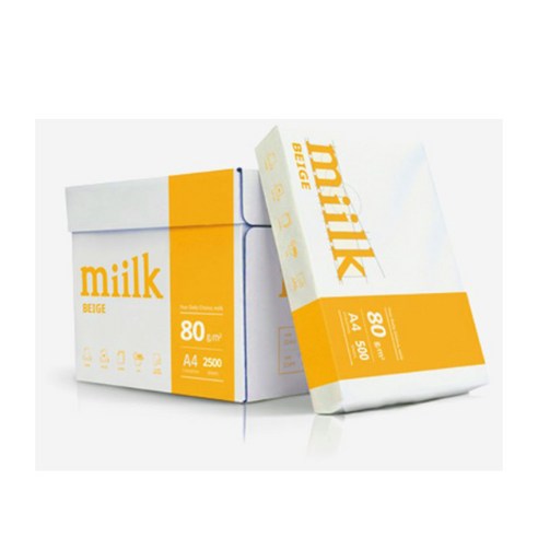 밀크베이지 80g, 1박스 2500매, A4
