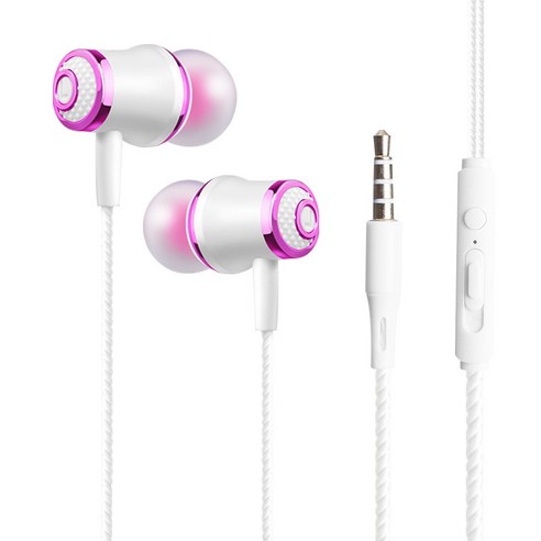 우석 S36 유선 이어폰 이어폰을 꽂습니다 MP3 게임 이어폰 밴드 맥뮤직 이어폰, S65 맥튜닉 핑크골드입니다, 규격 없음