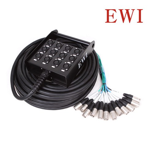 EWI PSX 박스형 멀티 스네이크 케이블, PSX-12-10M, 혼합색상