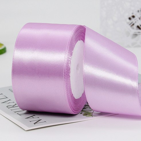 기본 새틴 공단 리본끈 50mm 22m, 45# 퍼플핑크