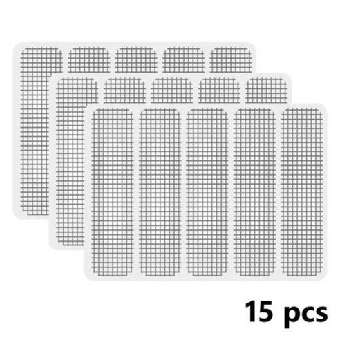 창문 문 스크린 수리 패치 수리 키트 실내 곤충 방지 파리 모기 창 배수 구멍 환기 커버 모기장, 2) 10pcs