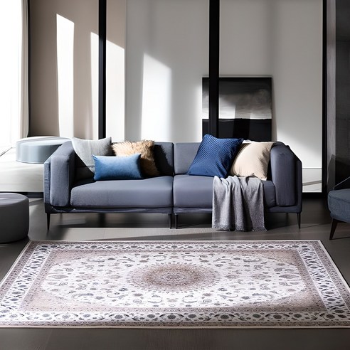 밋밋한 거실, 따뜻함과 고급스러움을 더하는 마법! 한빛카페트 나인 셔닐 페르시안 카페트 사용 후기 수입카페트