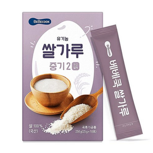 베베쿡 쌀가루 이유식 중기2, 250g, 2개