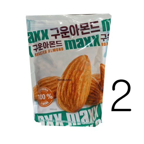 Maxx맥스 구운아몬드1kg X 2봉, 1kg, 2개