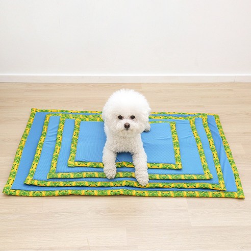 강아지 고양이 하와이안 젤 메모리 스펀지 여름 쿨방석 쿨매트 중형견 대형견, 1개