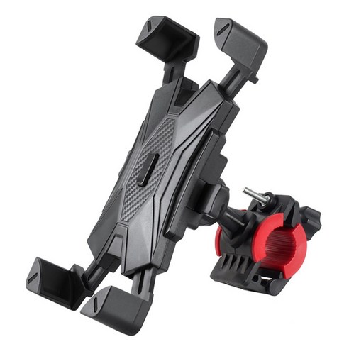 긱보드 원터치 자전거 핸드폰 거치대 2개, 블랙