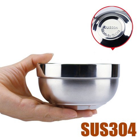 (High) 저 (quality 5 개/몫 (set) 304 stainless steel 두 번 벽 핫 safe bowl, 12cm