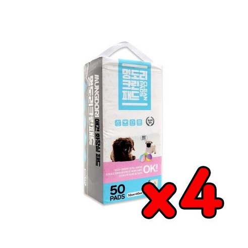 4개 멍도리 크린 애견패드추천 50매 아로마향 - 배변용품 | 쿠팡