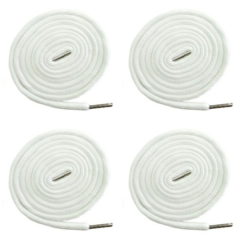 (4개세트) 140cm 원형 후드끈 바지끈 후드티 끈 츄리닝 허리끈 철팁 스트링 35색상, 화이트(4개), 1개