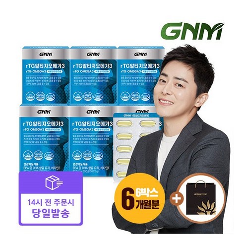 GNM자연의품격 GNM rTG 알티지오메가3 60캡슐 6박스, 60정, 6개 알티지오메가3 효능